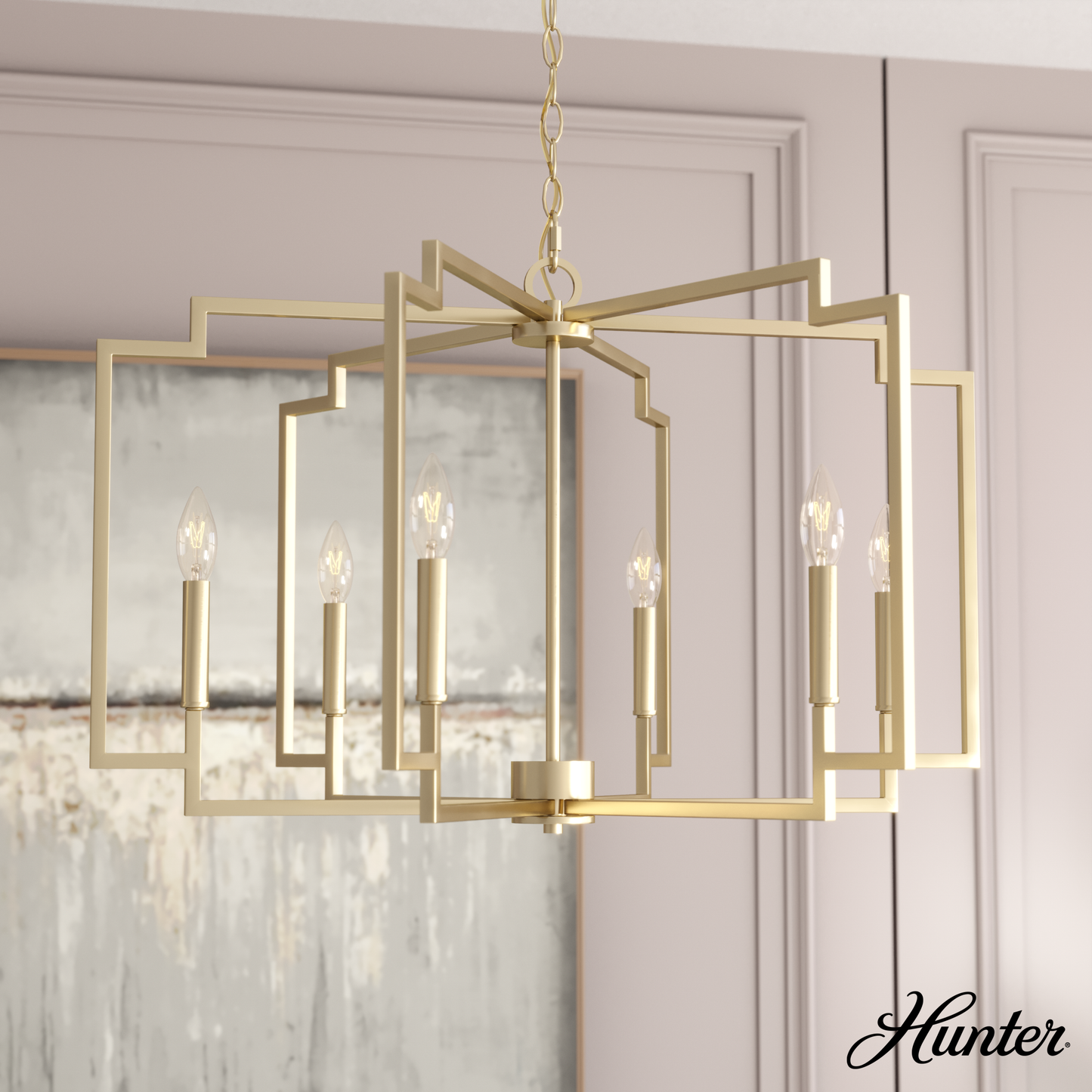 Candelabro Zoanne 6 luces 30 pulgadas