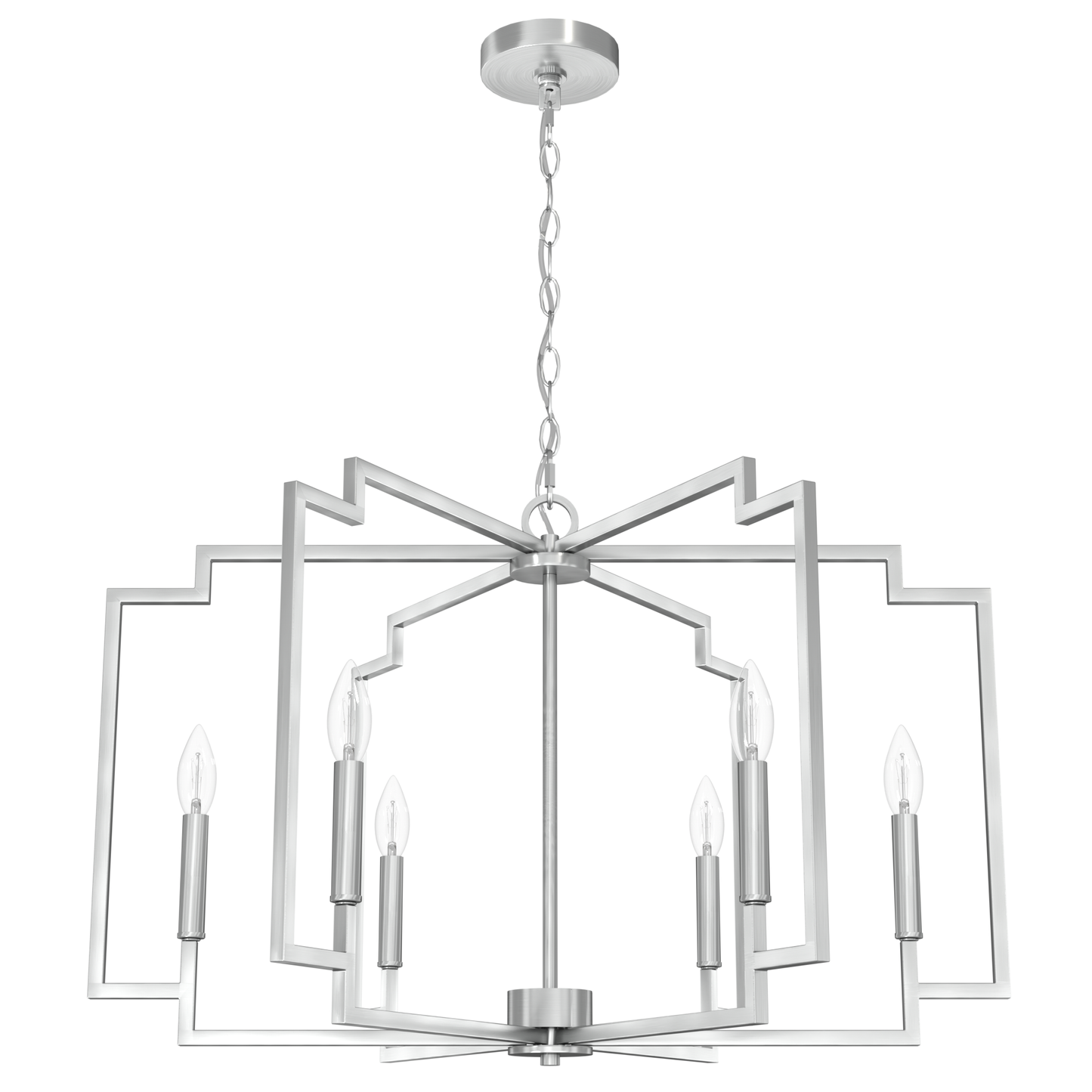 Candelabro Zoanne 6 luces 30 pulgadas