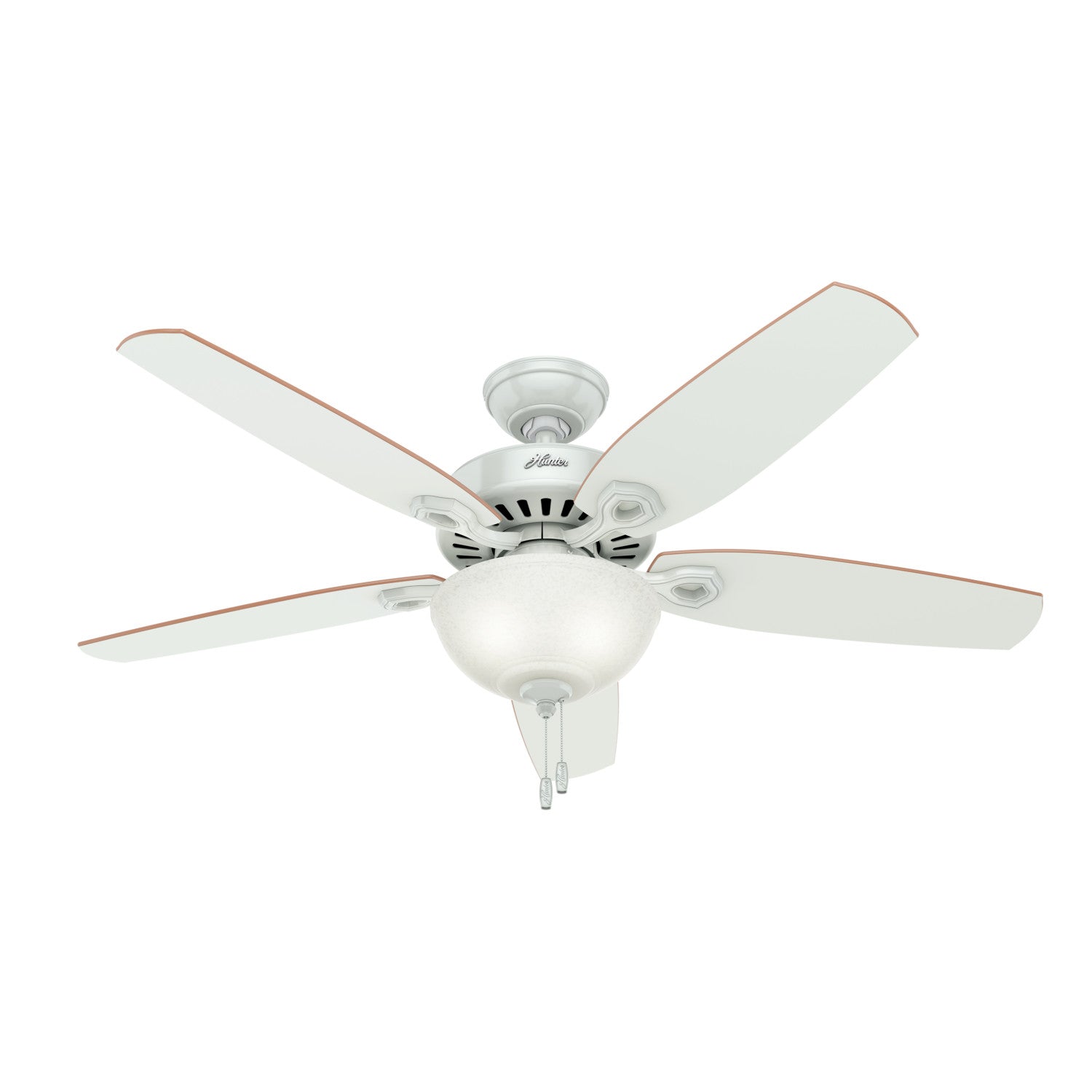 builder deluxe con luz 52 pulgadas ventiladores de techo hunter white - white| 1