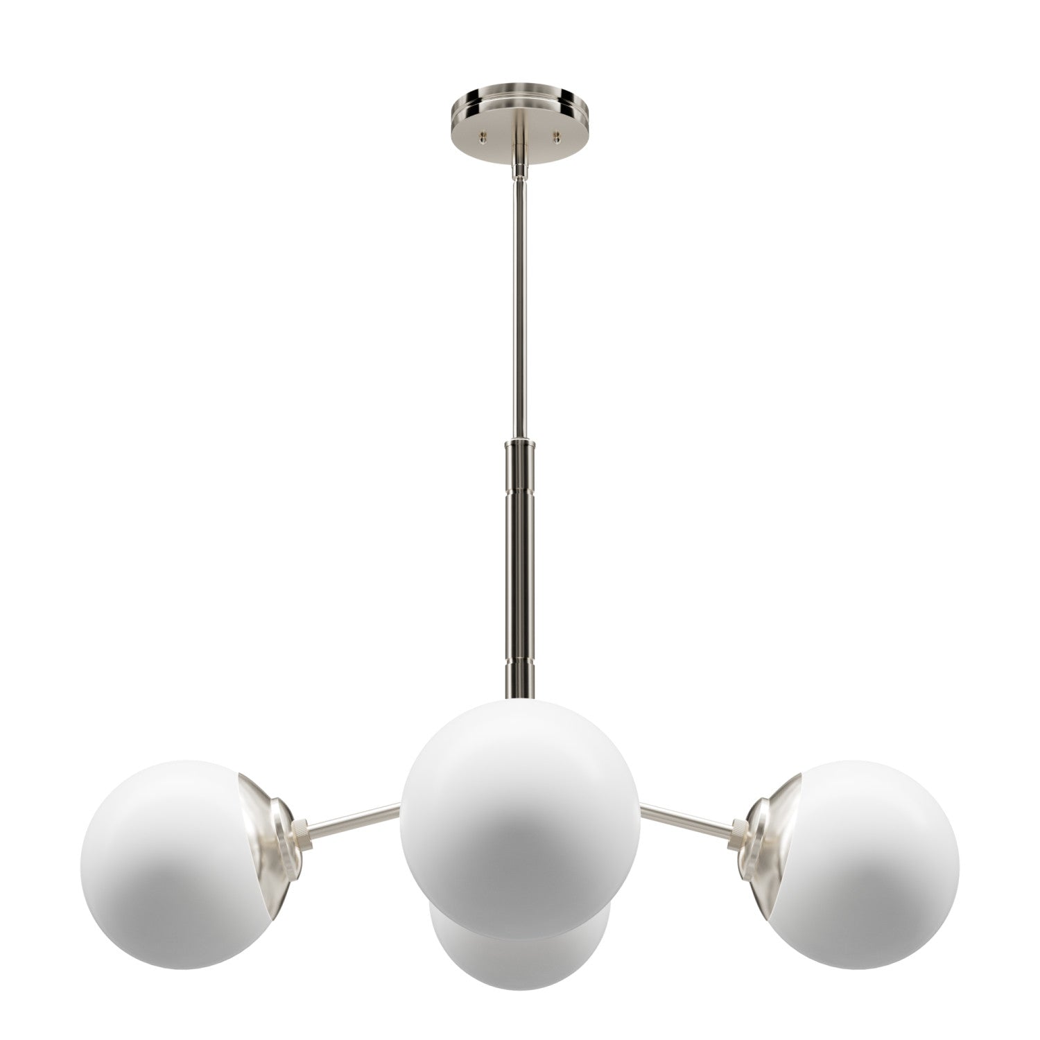 candelabro hepburn 4 luces lighting hunter brushed nickel - cased white| 3