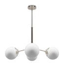 candelabro hepburn 4 luces lighting hunter brushed nickel - cased white| 3