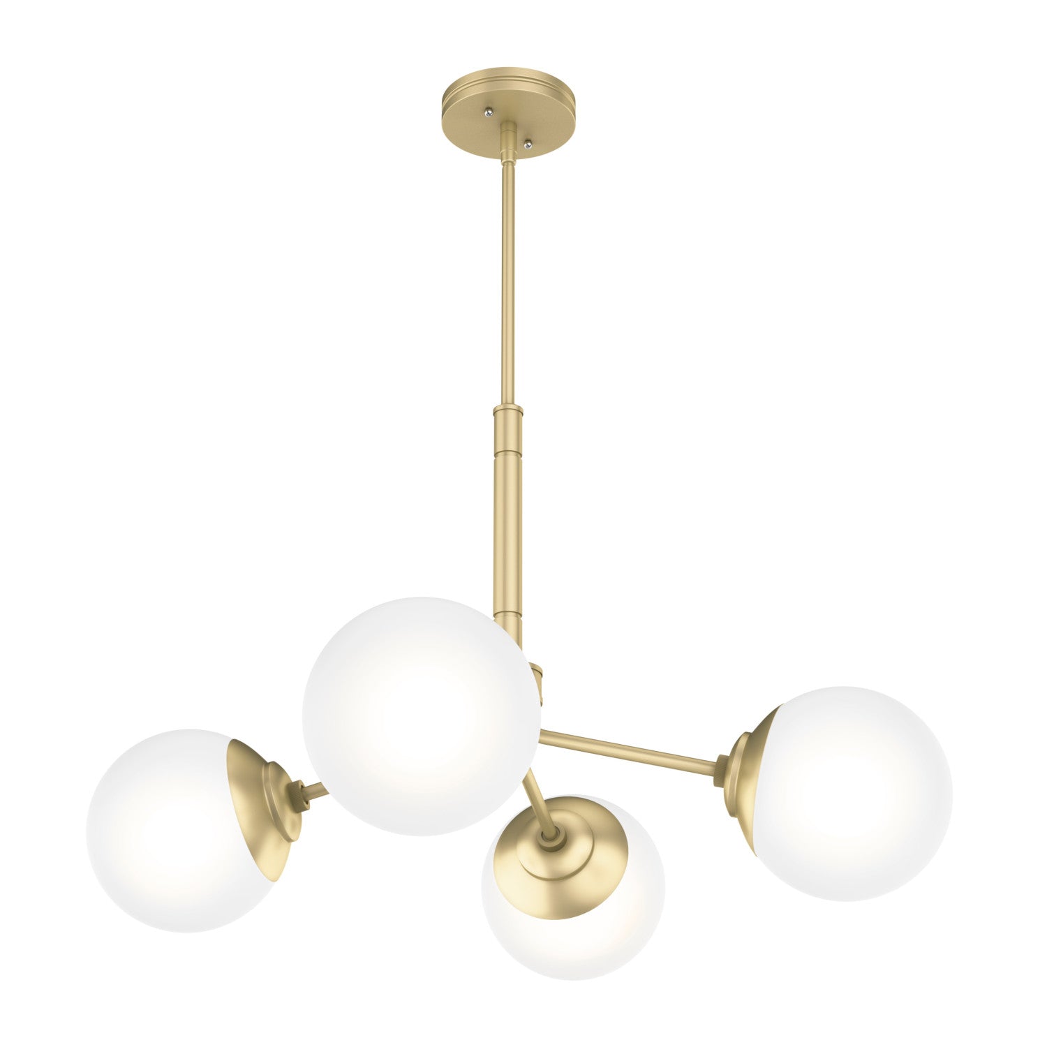 candelabro hepburn 4 luces lighting hunter modern brass - cased white| 4