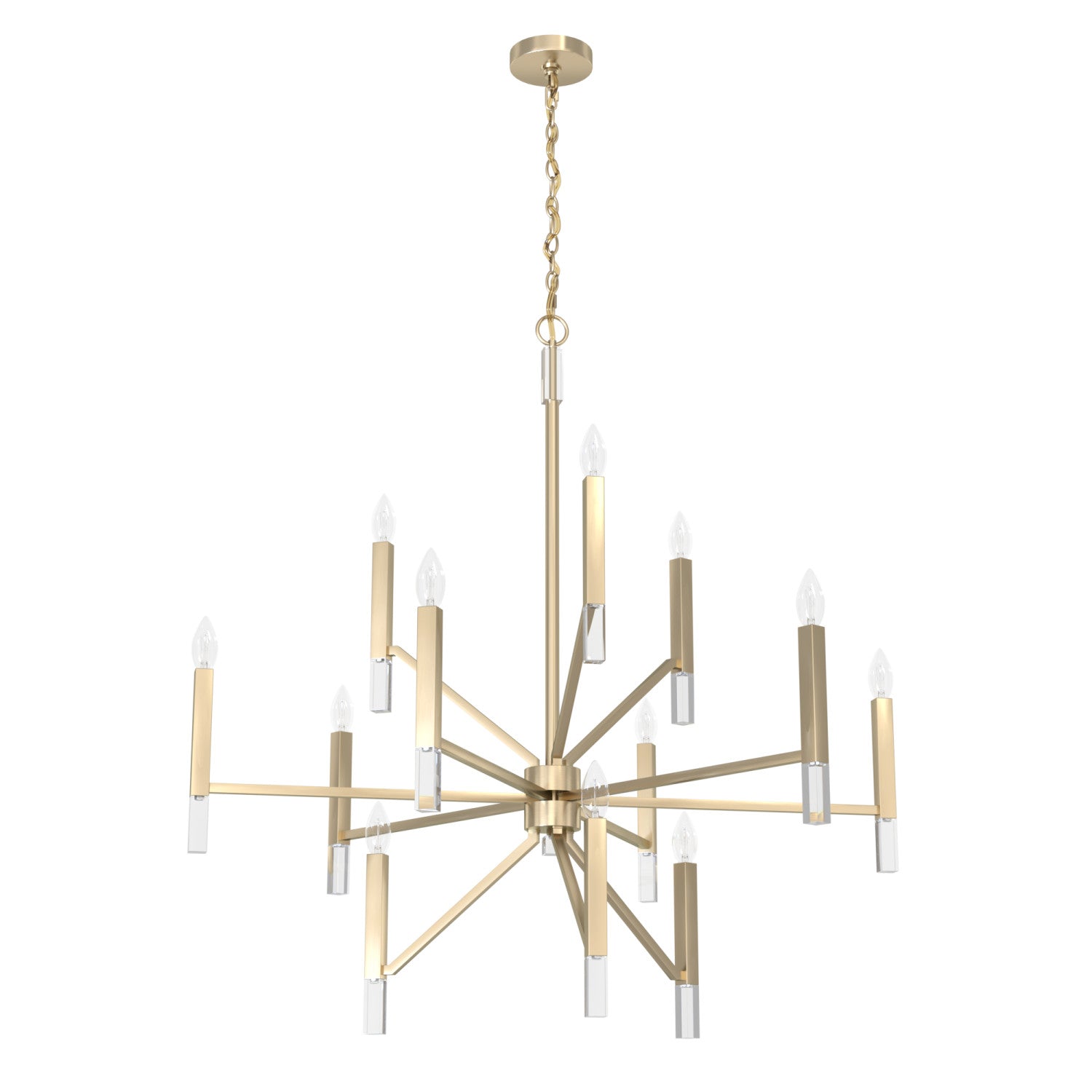 candelabro sunjai 12 luces lighting hunter alturas gold - none| 3