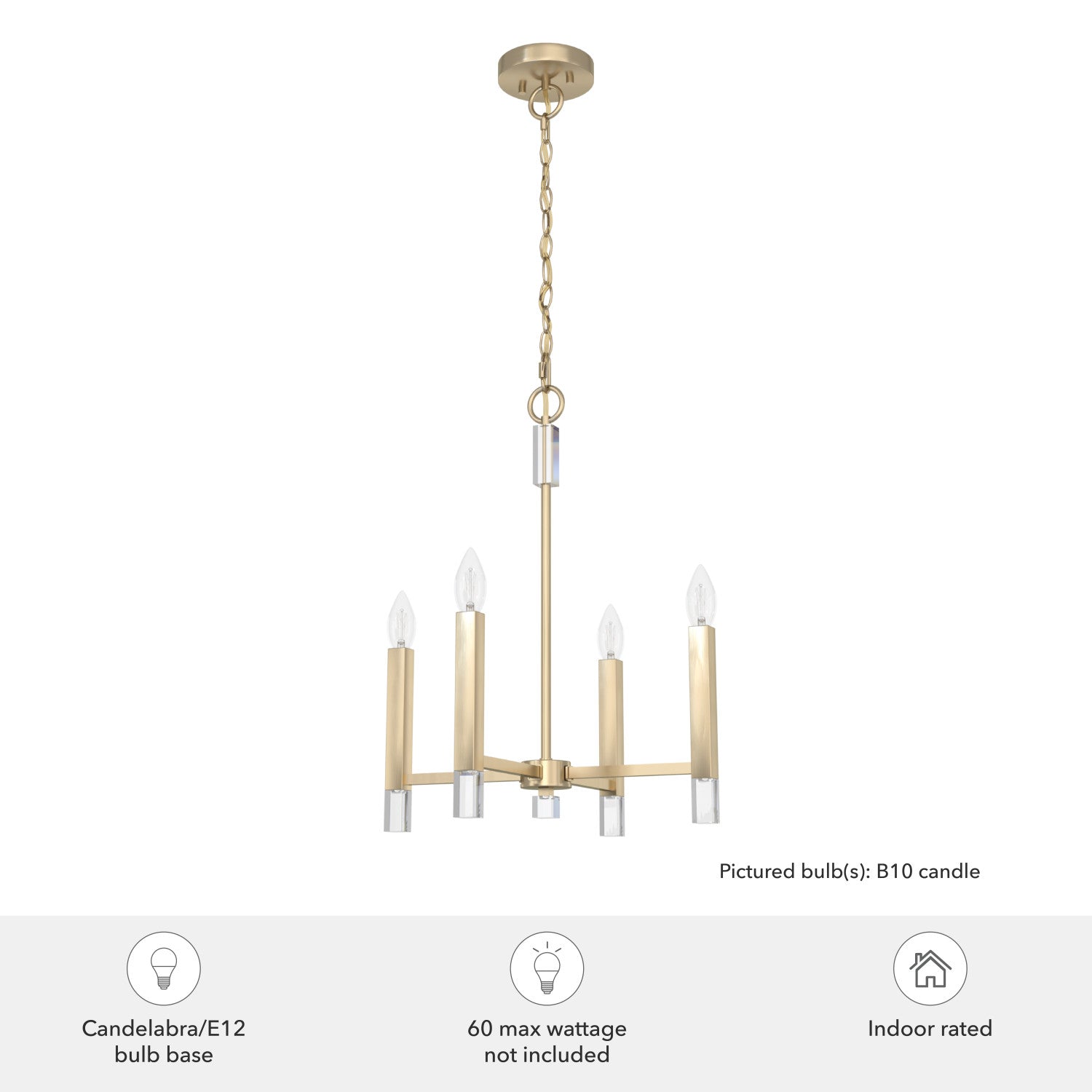 candelabro sunjai 4 luces lighting hunter alturas gold - none| 5