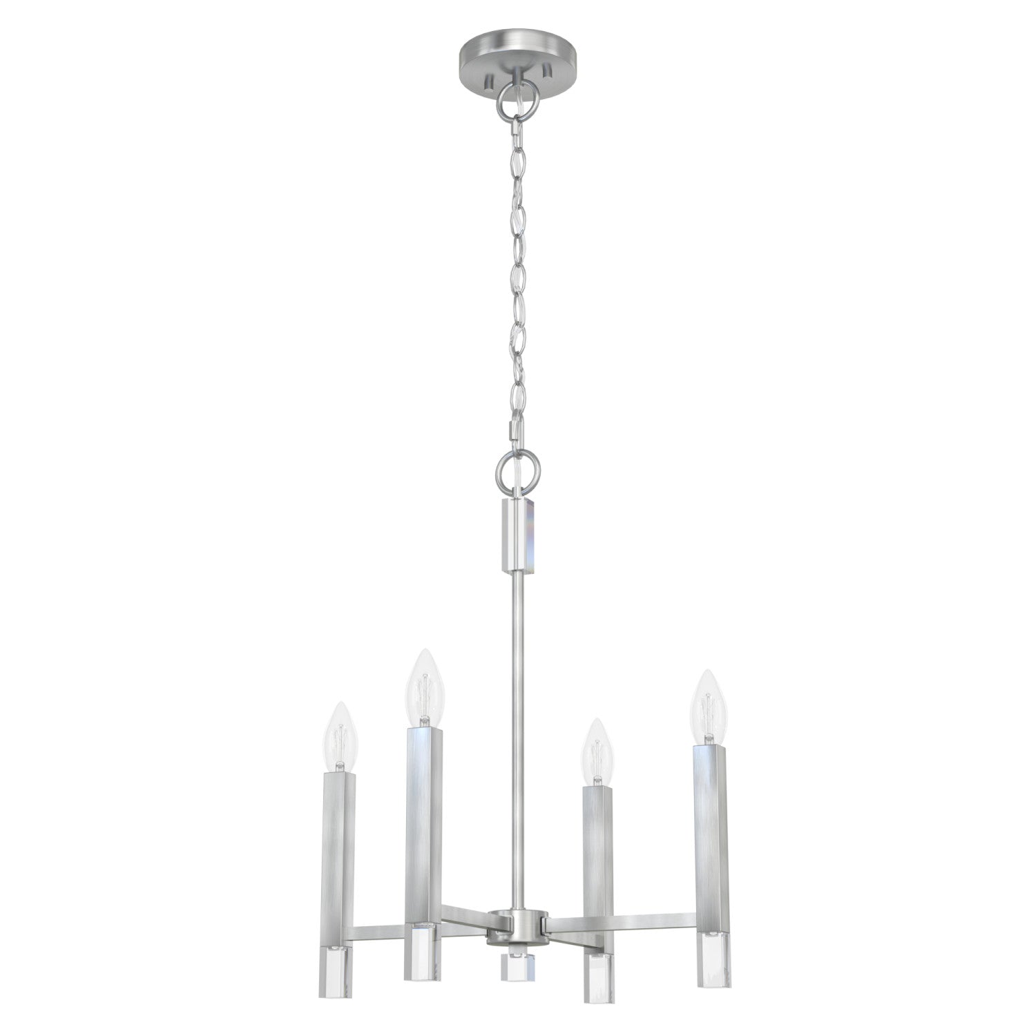 candelabro sunjai 4 luces lighting hunter brushed nickel - none| 3