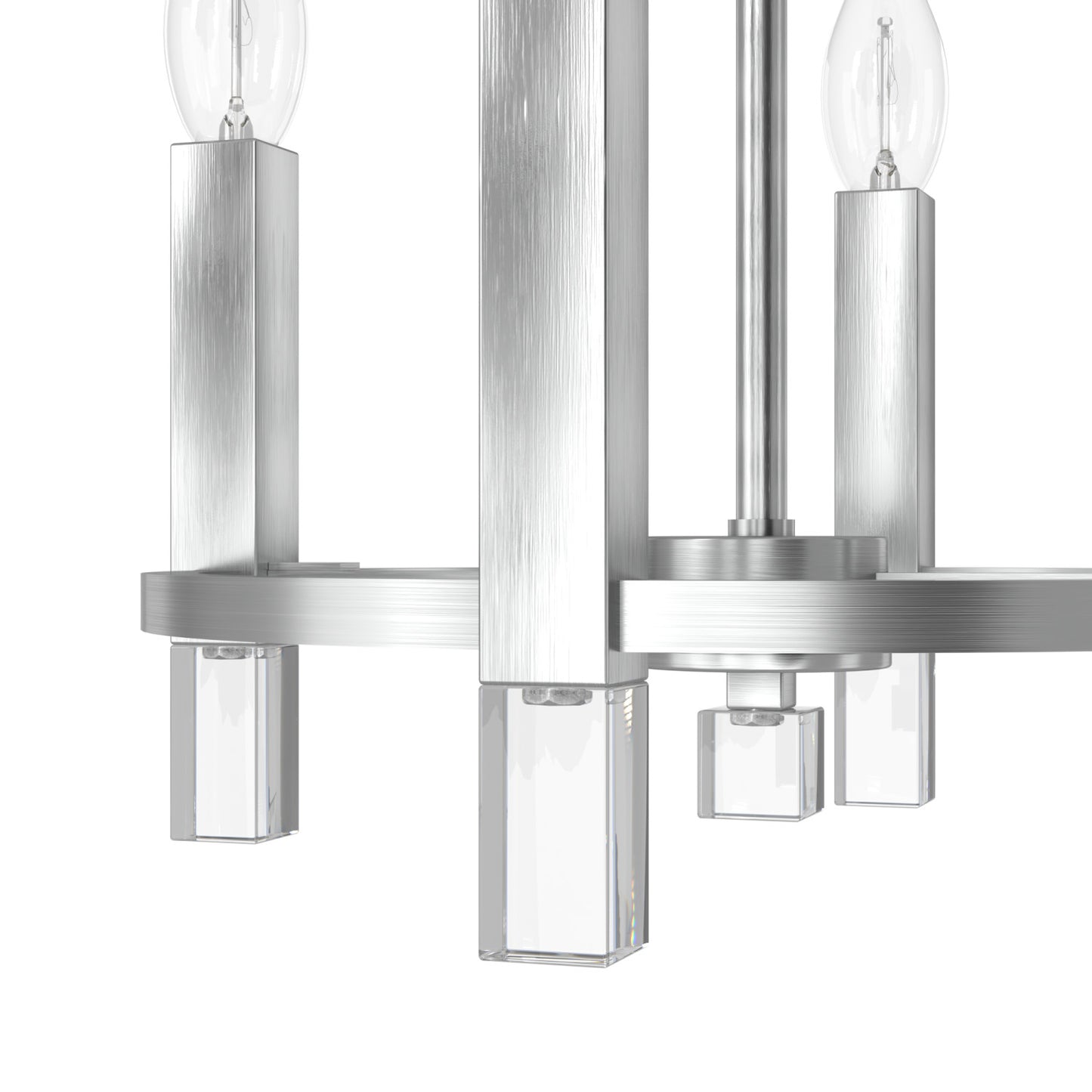 candelabro sunjai 4 luces lighting hunter brushed nickel - none| 5