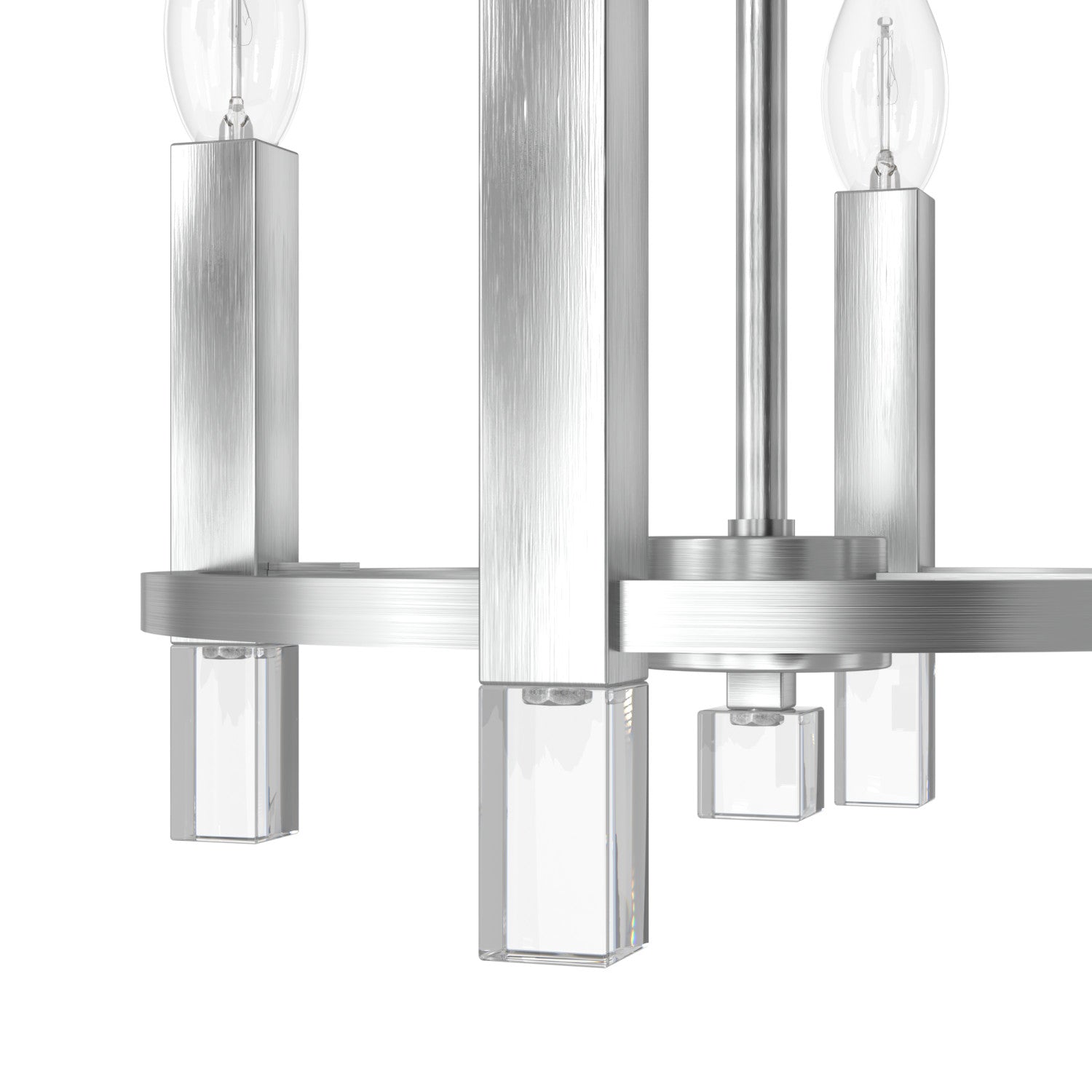 candelabro sunjai 4 luces lighting hunter brushed nickel - none| 5