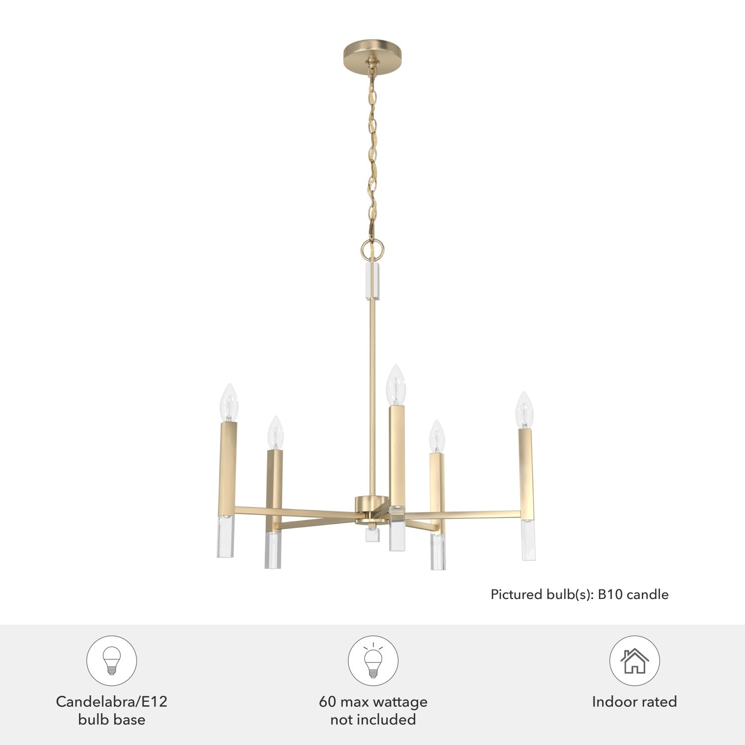 candelabro sunjai 5 luces lighting hunter alturas gold - none| 4