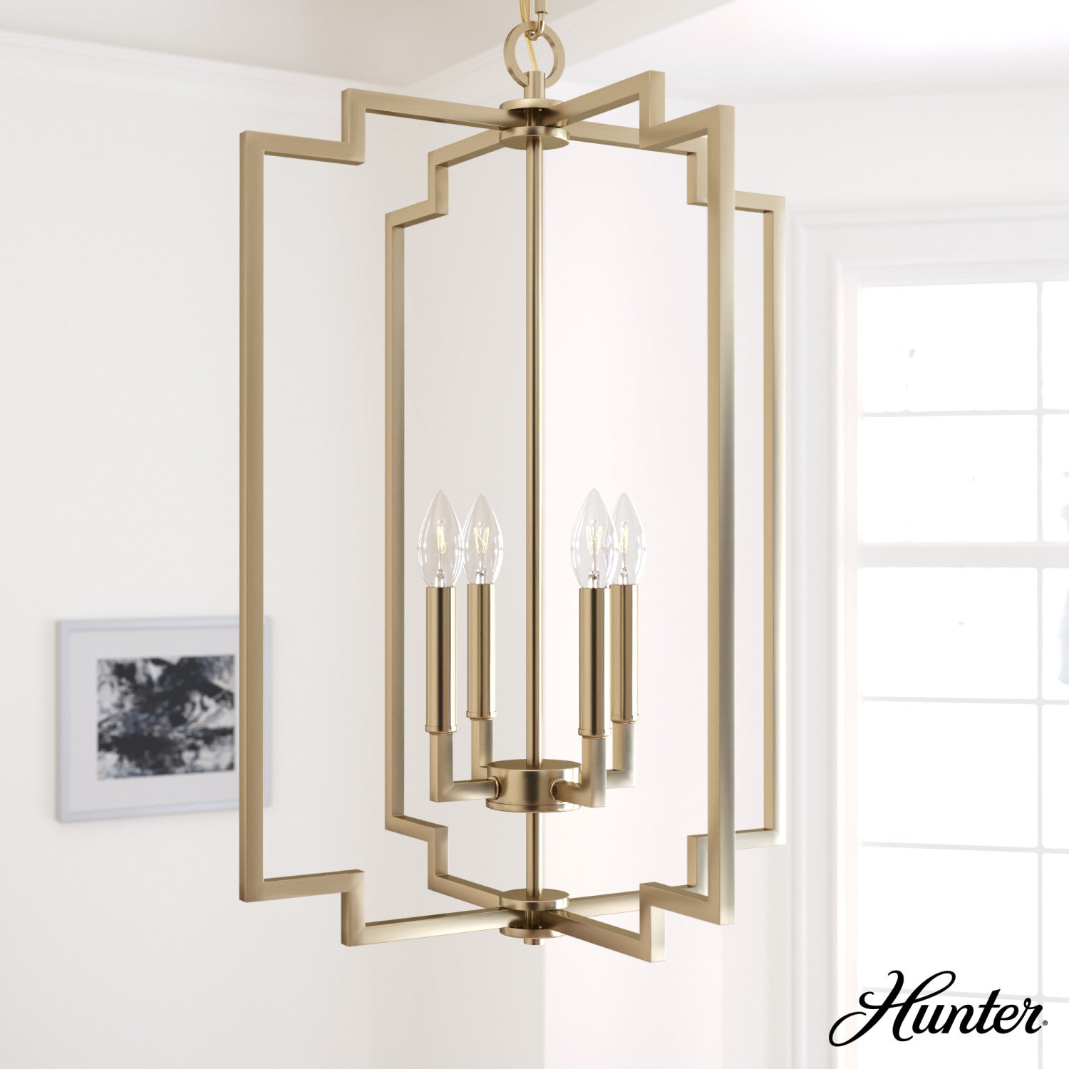 candelabro zoanne 4 luces 18 pulgadas lighting hunter alturas gold - none| 1