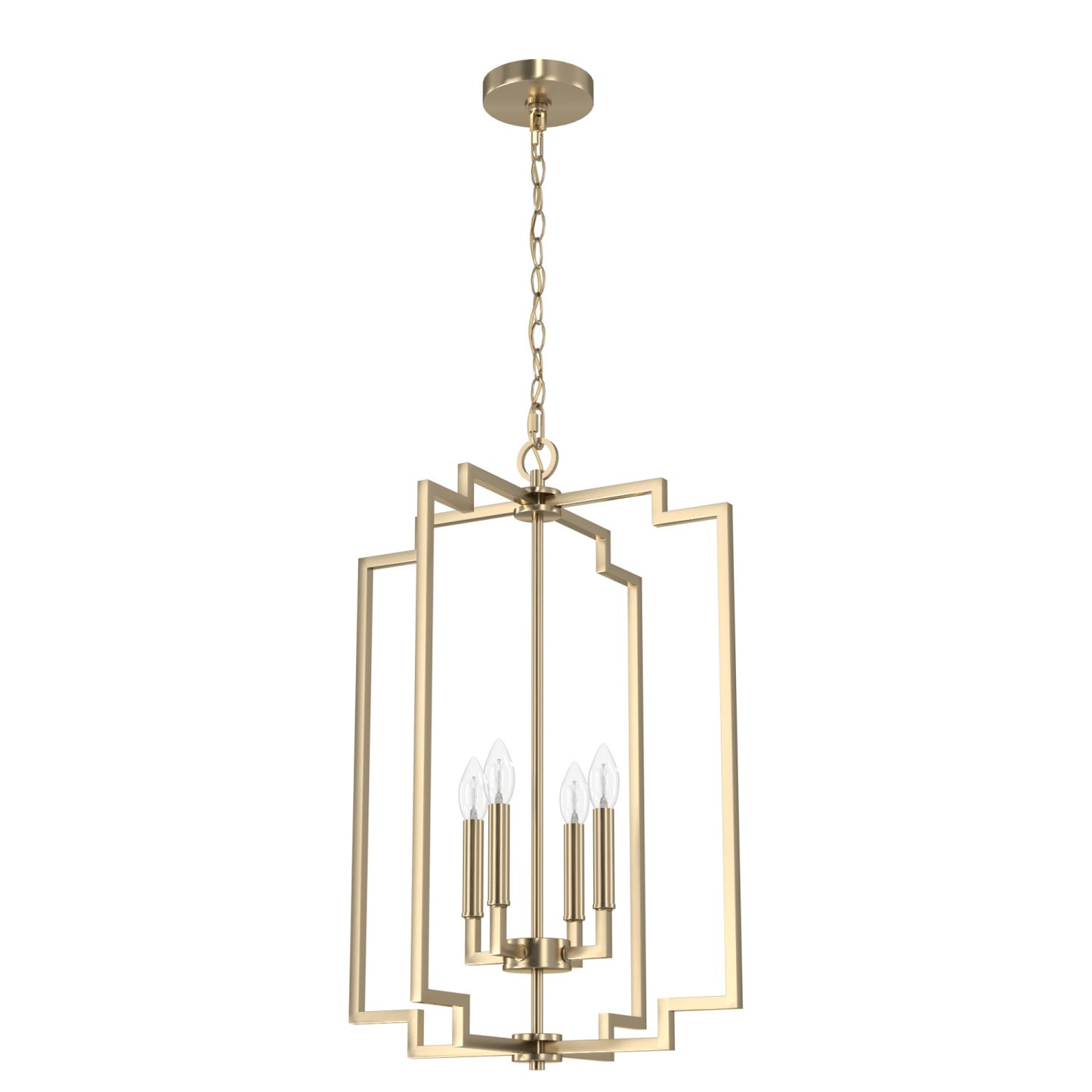 candelabro zoanne 4 luces 18 pulgadas lighting hunter alturas gold - none| 3