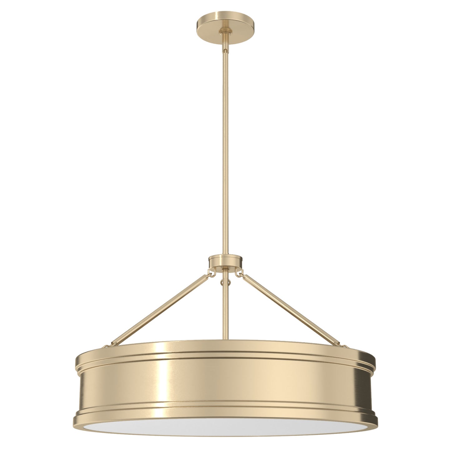 colgante capshaw 6 luces 24 pulgadas lighting hunter alturas gold - painted cased white| 3