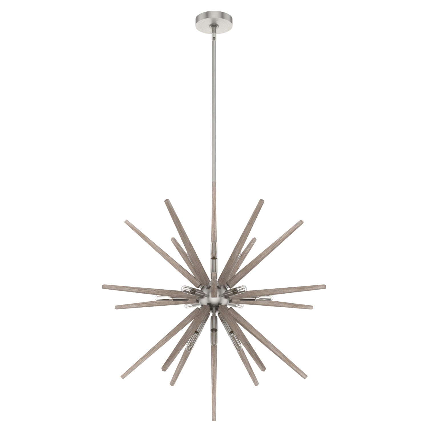 colgante jupiter star 30 pulgadas lighting hunter brushed nickel - none| 3