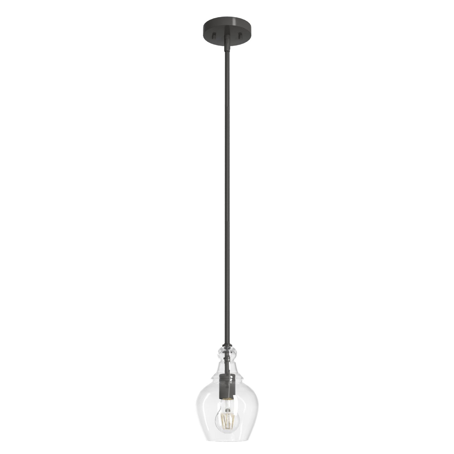 colgante maple park 1 luz 6 pulgadas lighting hunter noble bronze - clear| 3