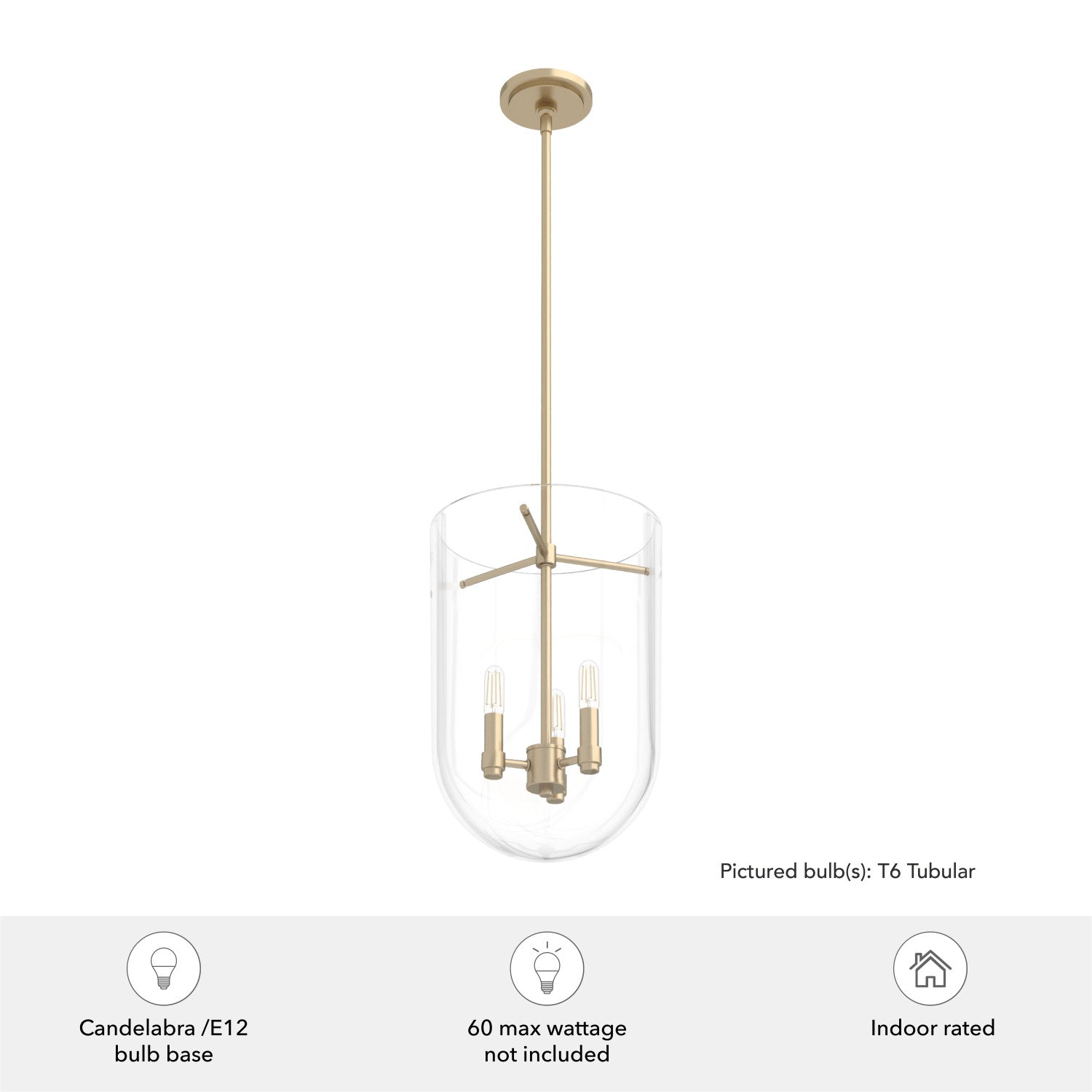 colgante sacha 3 luces lighting hunter alturas gold - clear| 4