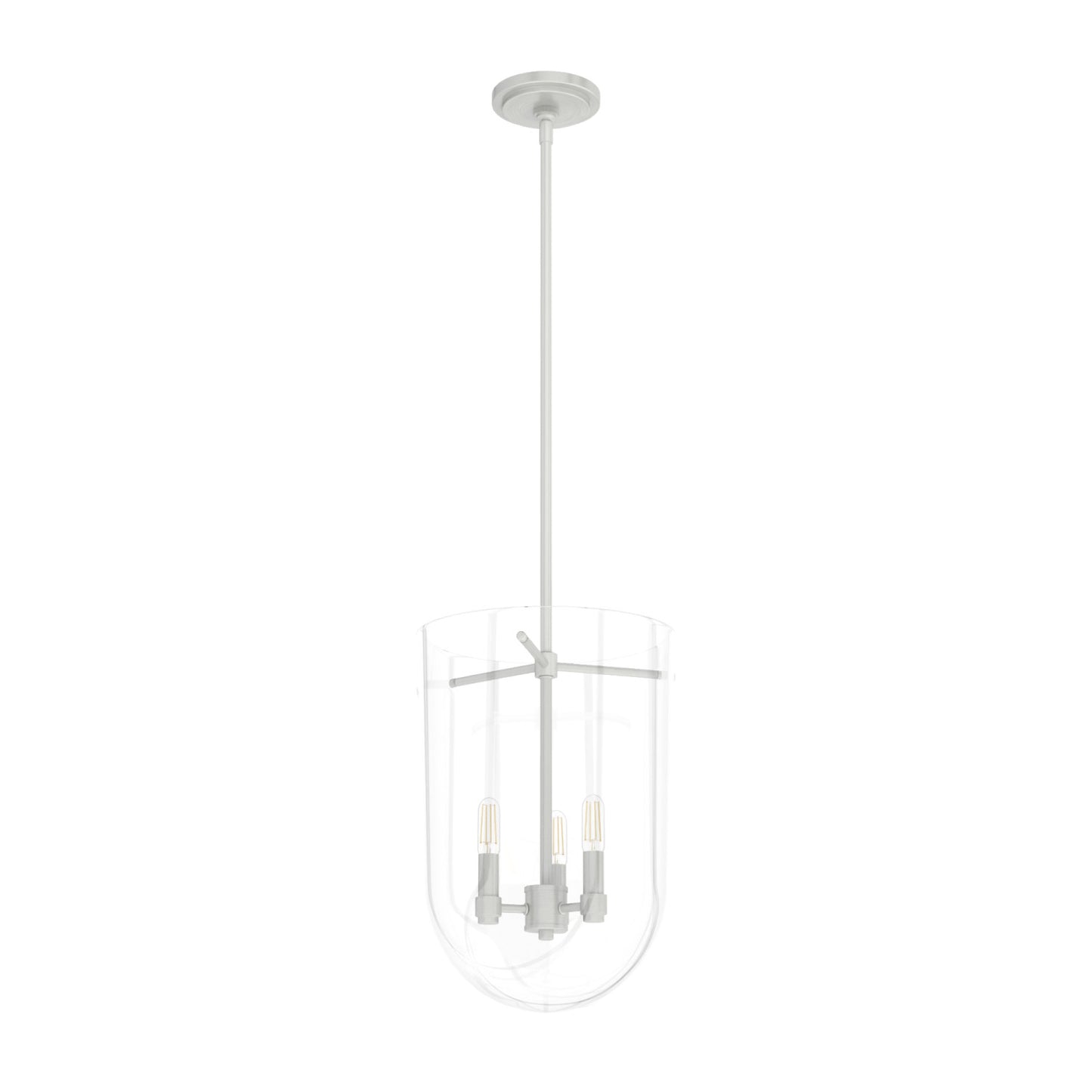 colgante sacha 3 luces lighting hunter brushed nickel - clear| 3