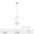 colgante sacha 3 luces lighting hunter brushed nickel - clear| 4