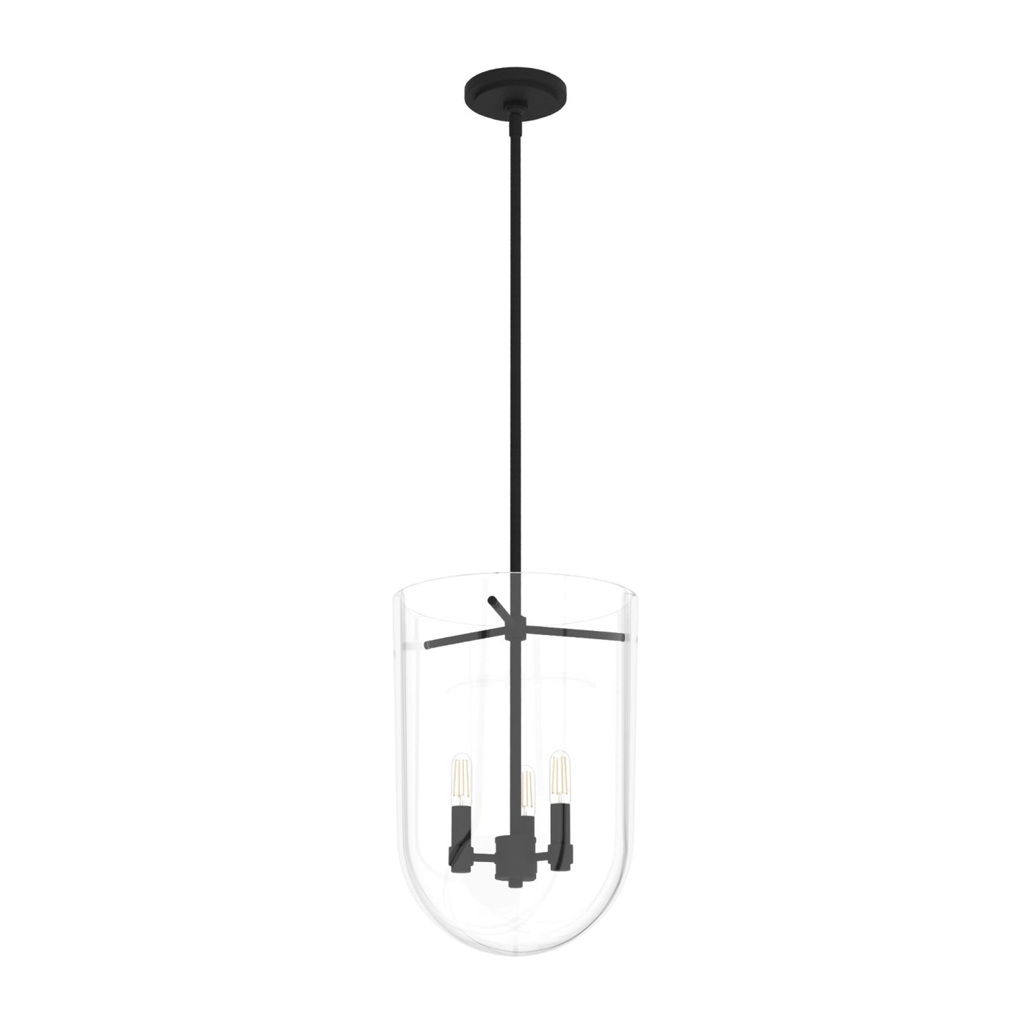 colgante sacha 3 luces lighting hunter natural black iron - clear| 3