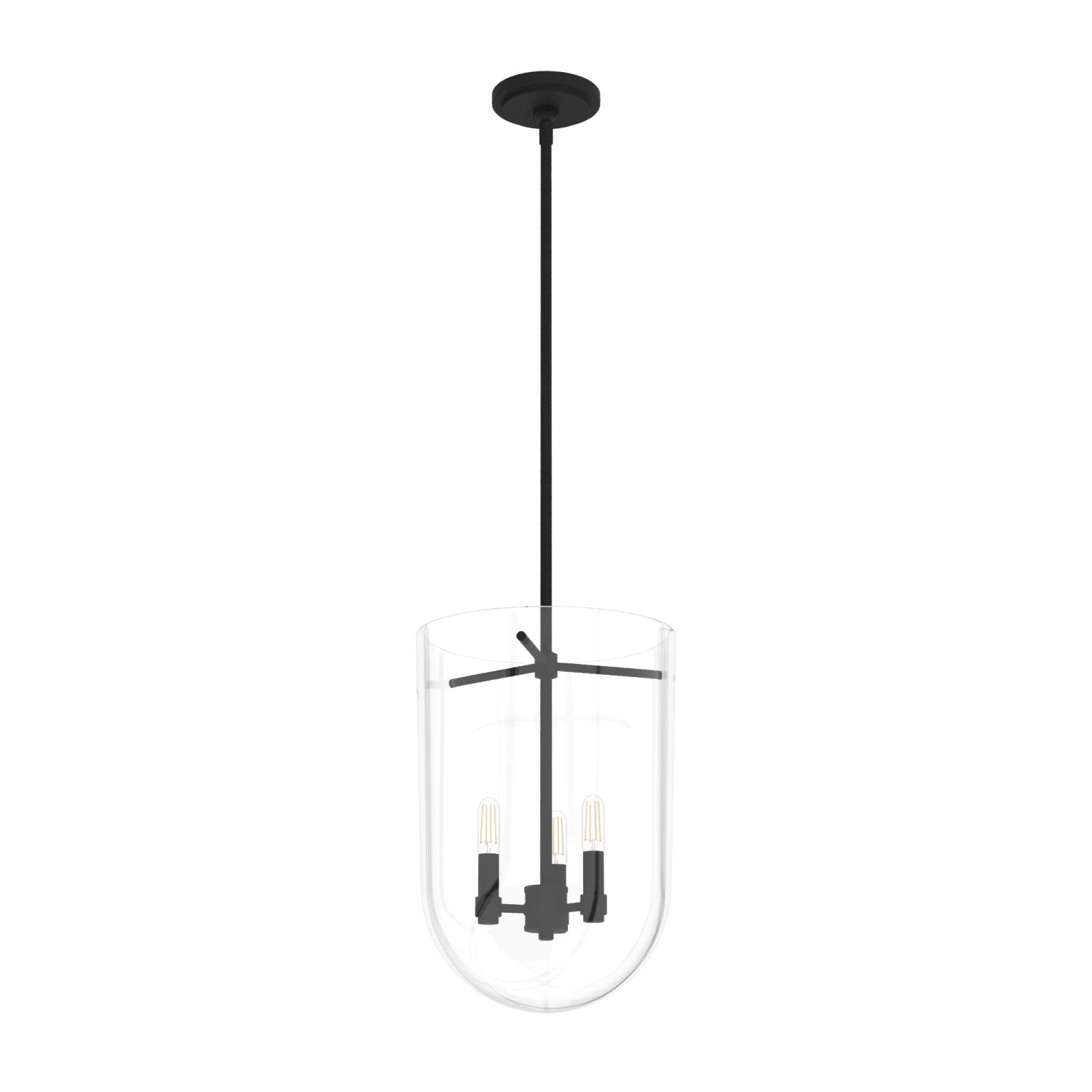 colgante sacha 3 luces lighting hunter natural black iron - clear| 3