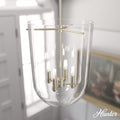 colgante sacha 4 luces lighting hunter alturas gold - clear| 1