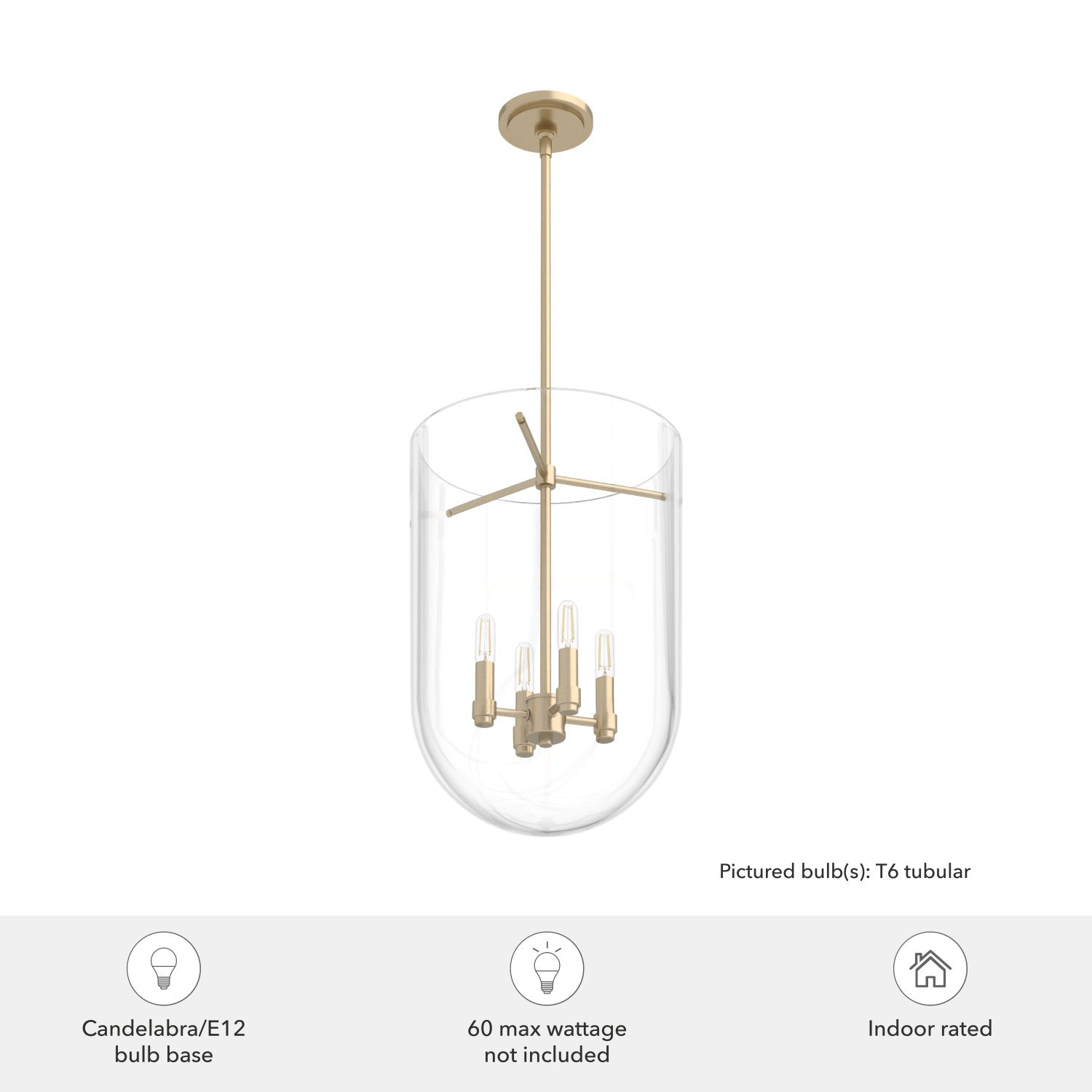 colgante sacha 4 luces lighting hunter alturas gold - clear| 5