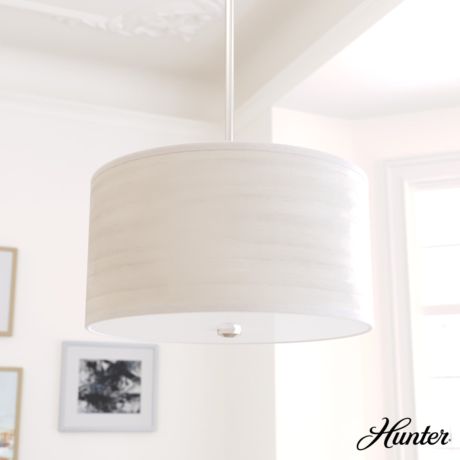 colgante solhaven 2 luces lighting hunter bleached alder - brushed nickel| 1