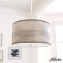 colgante solhaven 2 luces lighting hunter light grey oak - brushed nickel| 1