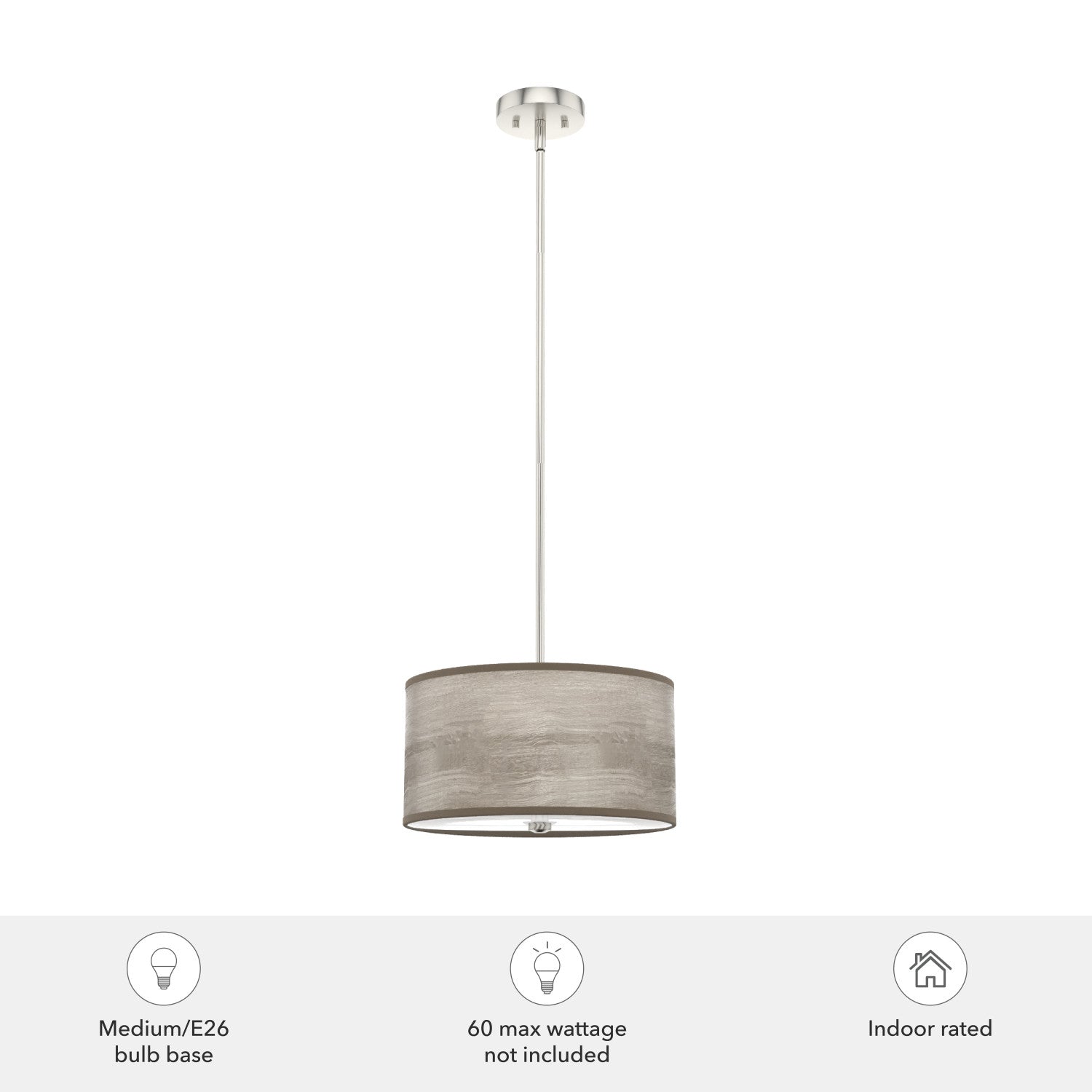 colgante solhaven 2 luces lighting hunter light grey oak - brushed nickel| 4