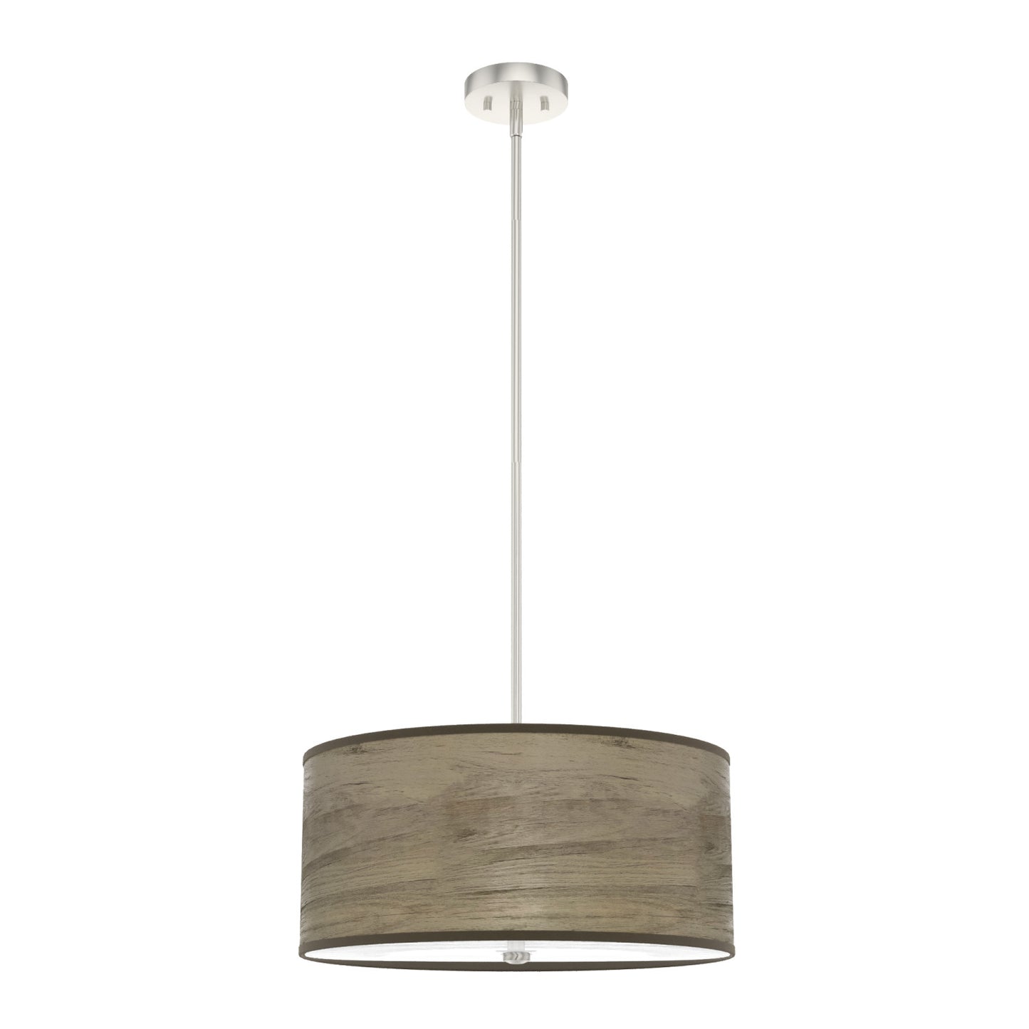 colgante solhaven 3 luces lighting hunter warm grey oak - brushed nickel| 3