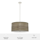 colgante solhaven 4 luces lighting hunter warm grey oak - brushed nickel| 4