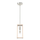 colgante squire manor 1 luz 5 pulgadas lighting hunter brushed nickel - bleached wood| 3