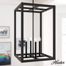 colgante squire manor 4 luces 18 pulgadas lighting hunter matte black - dark ash| 1