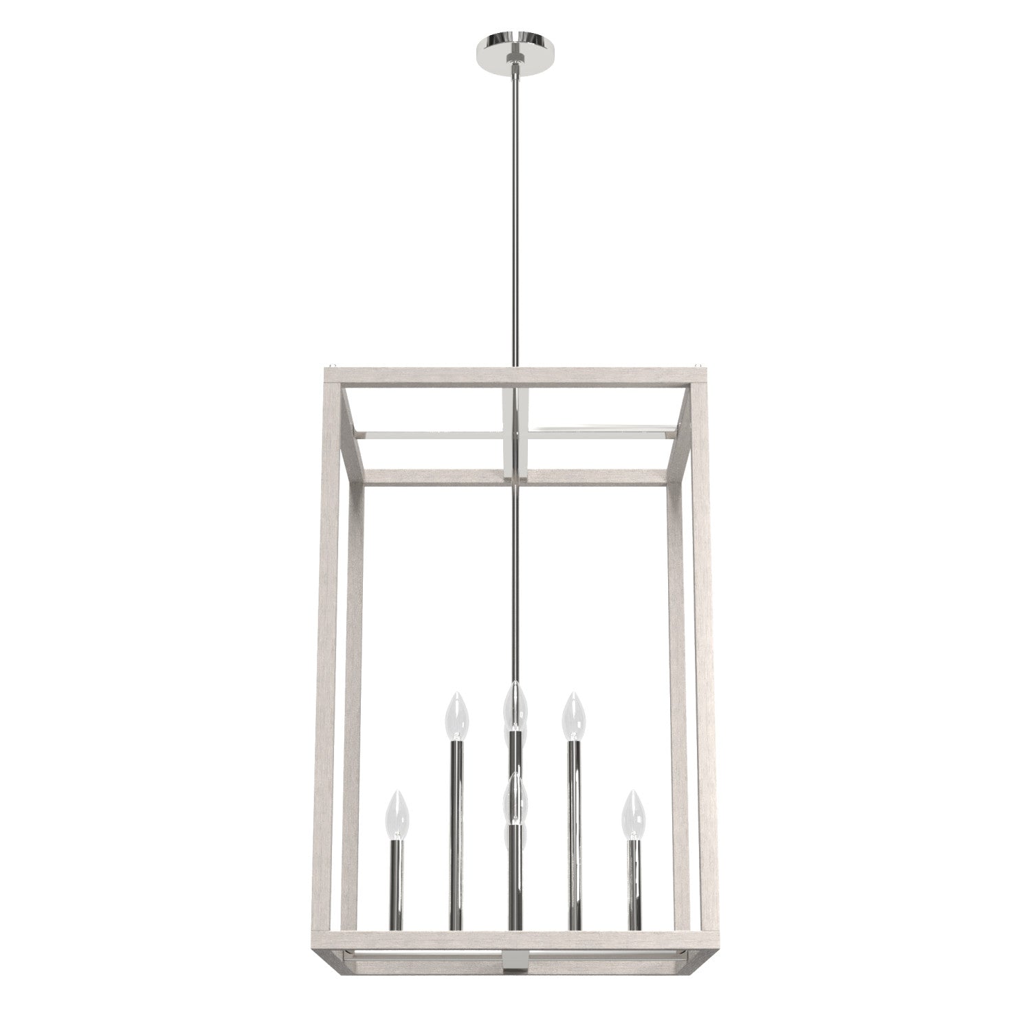 colgante squire manor 8 luces 22 pulgadas lighting hunter chrome - distressed white| 3