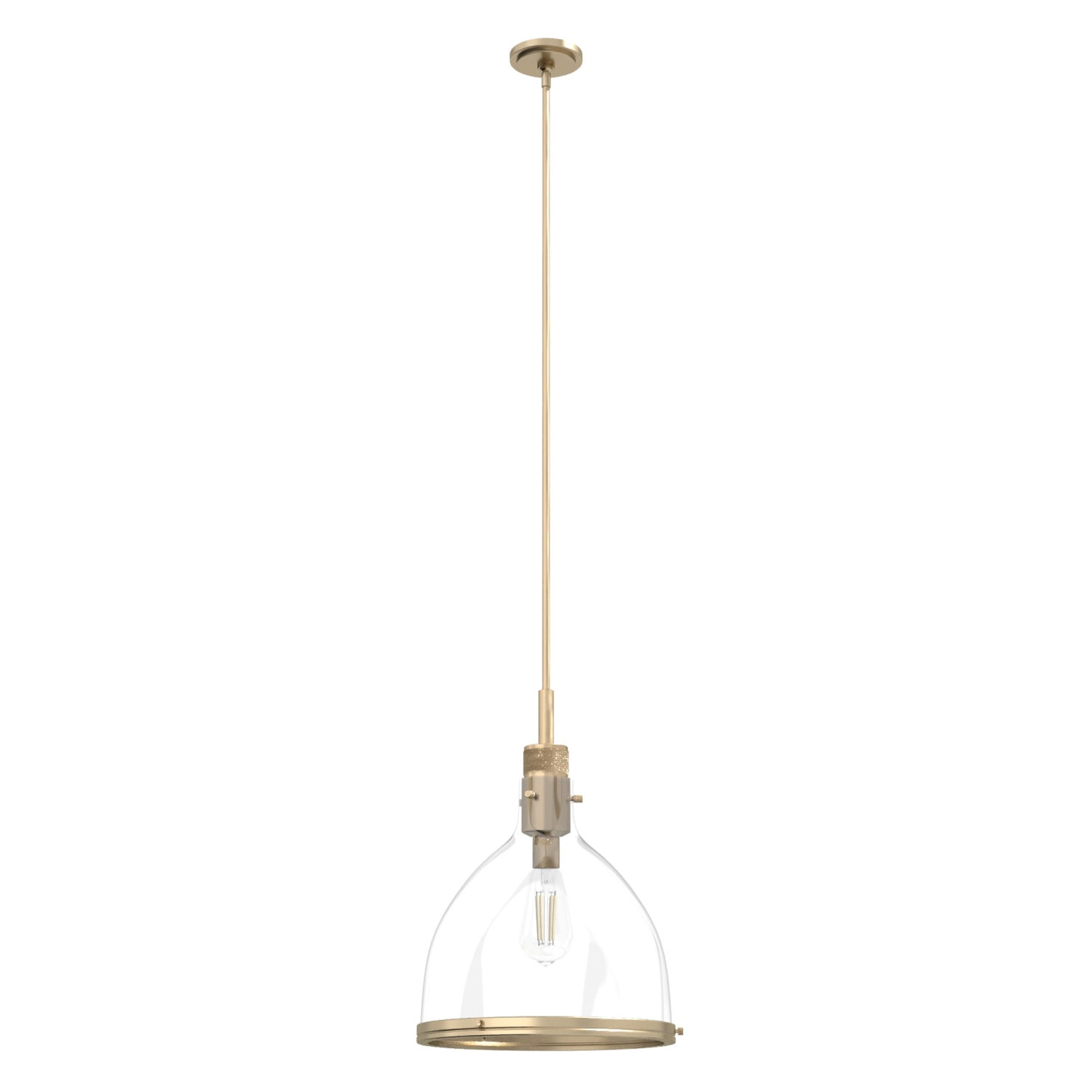 colgante van nuys 1 luz 16 pulgadas lighting hunter alturas gold - clear| 3