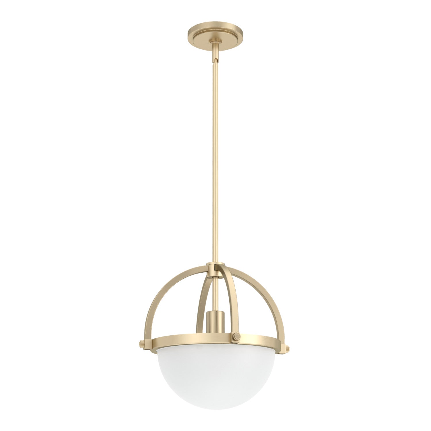 colgante wedgefield 1 luz lighting hunter alturas gold - frosted cased white| 3