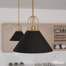  lighting hunter matte black - luxe gold| 1