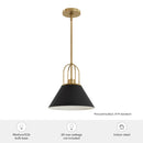  lighting hunter matte black - luxe gold| 4