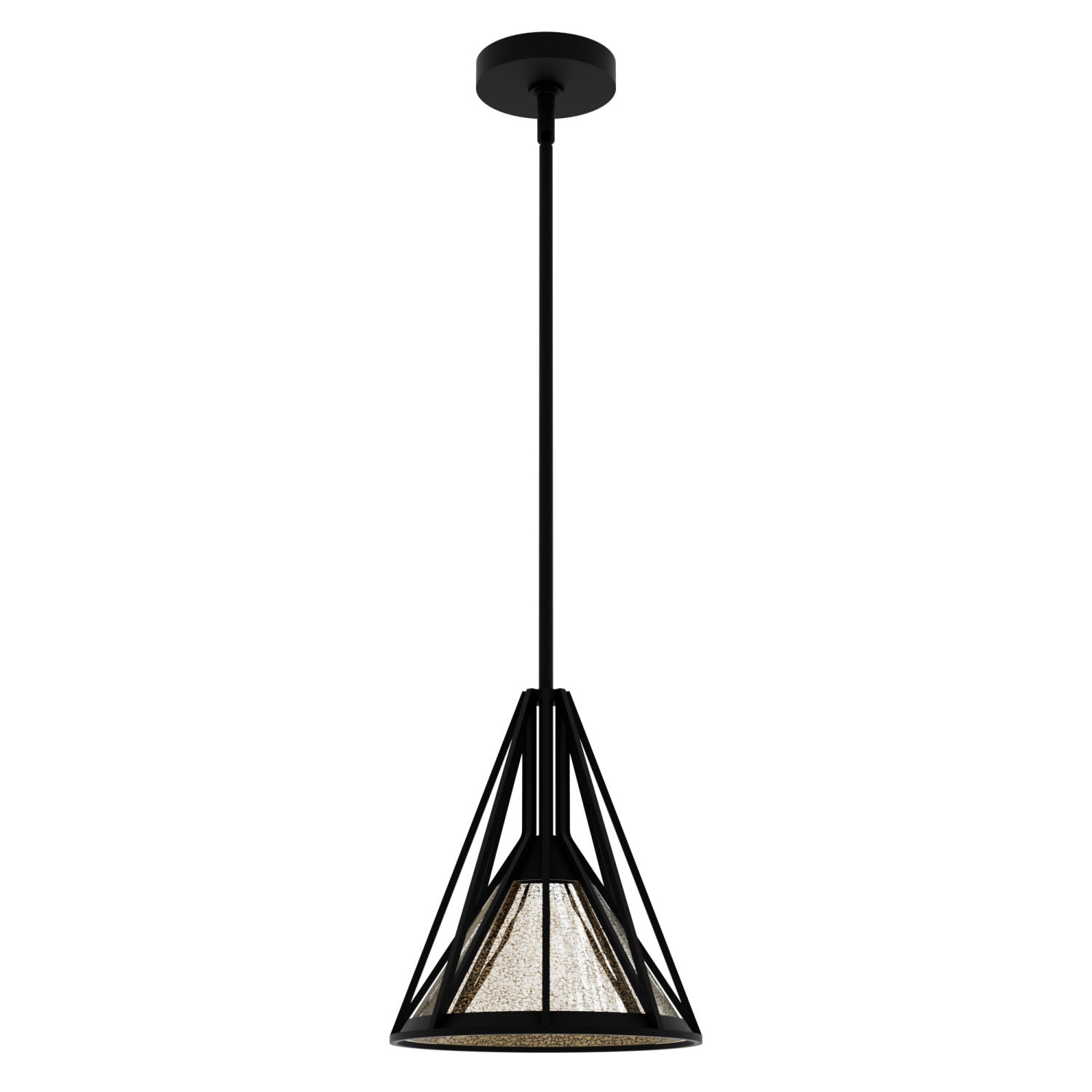  lighting hunter natural black iron - mercury glass| 3