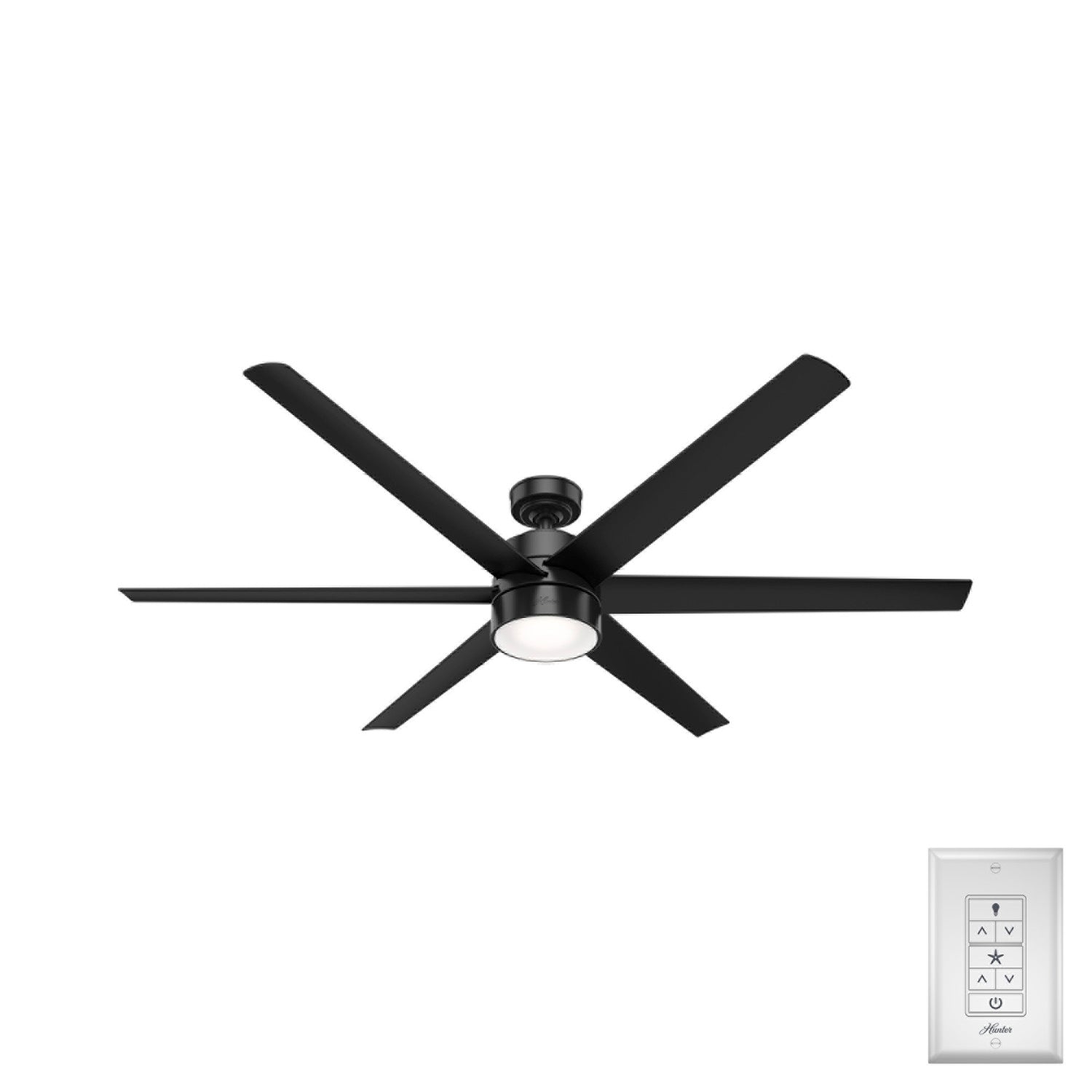 Solaria Exterior Ceiling Fan with LED Light 72 inches