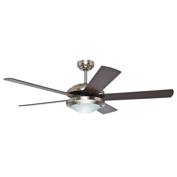 solaris con luz 52 pulgadas ventiladores de techo brushed nickel - chocolate| 1