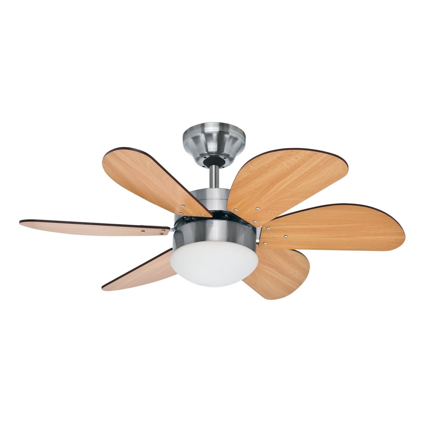 sprint con luz 32 pulgadas ventiladores de techo brushed nickel - maple| 1