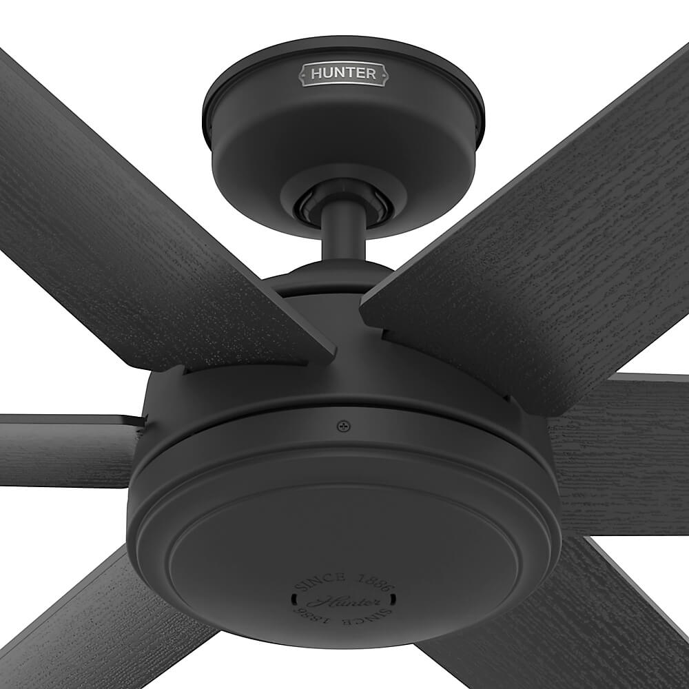 Jetty Exterior Ceiling Fan Matte Black 52 inches